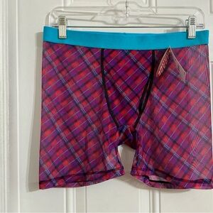 Parade Pink and Blue Plaid Boxer Briefs with Stretchy Fabric Size M